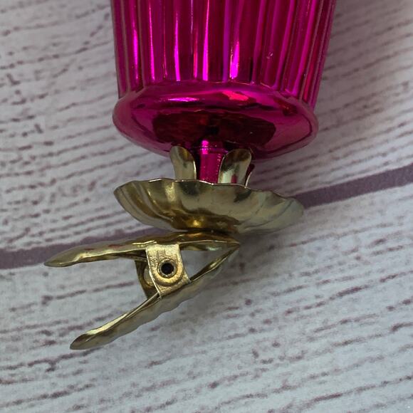 Ice Cream Cone Christmas Tree Ornament Set of 2 with Clips Plastic 5"L - Picture 9 of 16